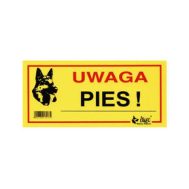 DINGO TABLICZKA OSTRZEGAWCZA - Uwaga pies!