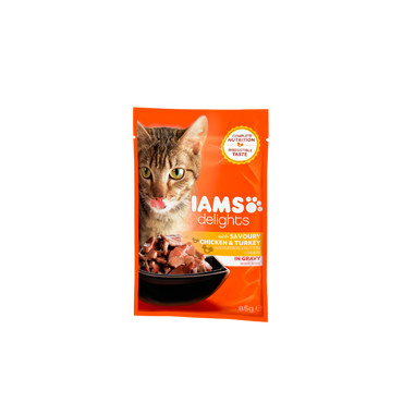 IAMS CAT DELIGHTS MOKRA KARMA DLA KOTA - z kurczakiem i indykiem