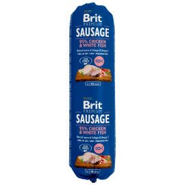 BRIT SAUSAGE MIELONKA DLA PSA - kurczak z białą rybą