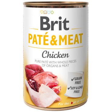 BRIT PATE / MEAT MOKRA KARMA DLA PSA - z kurczakiem