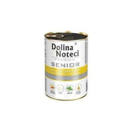 DOLINA NOTECI PREMIUM SENIOR BOGATA W KURCZAKA Z MARCHEWKĄ I BAZYLIĄ puszka dla psa