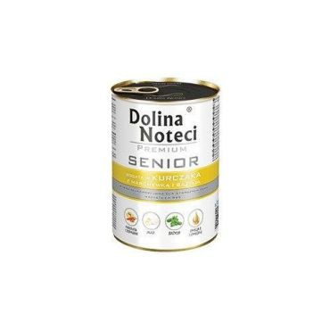 DOLINA NOTECI PREMIUM SENIOR BOGATA W KURCZAKA Z MARCHEWKĄ I BAZYLIĄ puszka dla psa
