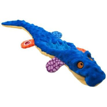 LETS PLAY ZABAWKA DLA PSA niebieski, pluszowy krokodyl