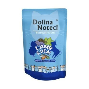 DOLINA NOTECI SUPERFOOD JAGNIĘCINA I CIELĘCINA saszetka dla kota