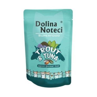 DOLINA NOTECI SUPERFOOD PSTRĄG I TUŃCZYK saszetka dla kota