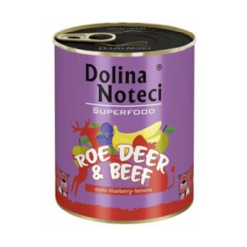 DOLINA NOTECI SUPERFOOD SARNA I WOŁOWINA puszka dla psa