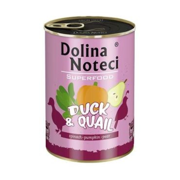 DOLINA NOTECI SUPERFOOD KACZKA I PRZEPIÓRKA puszka dla psa