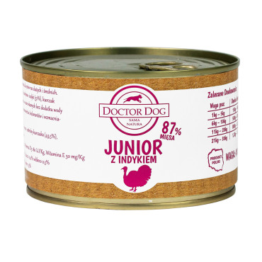DOCTOR DOG JUNIOR INDYK MOKRA KARMA DLA SZCZENIĄT dostępne do wyczerpania zapasów