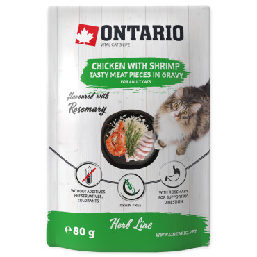 ONTARIO HERB LINE KARMA DLA KOTA z kurczakiem, krewetkami, ryżem i rozmarynem