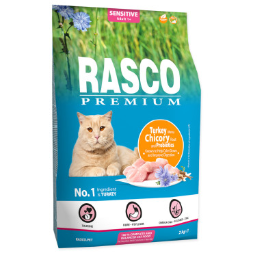 RASCO PREMIUM CAT SENSITIVE KARMA DLA KOTA - z indykiem cykorią i probiotykami