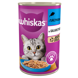 WHISKAS ADULT Z TUŃCZYKIEM W GALARETCE MOKRA KARMA DLA KOTA
