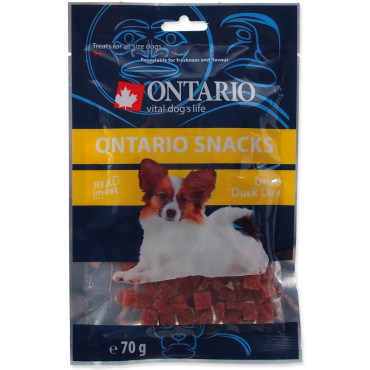 ONTARIO MINI KWADRACIKI Z MIĘSA KACZKI PRZYSMAK DLA PSA