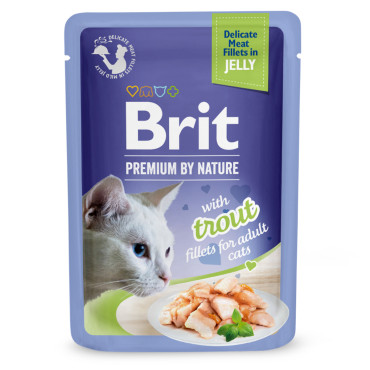 BRIT PREMIUM CAT KARMA DLA KOTA - z pstrągiem w galaretce