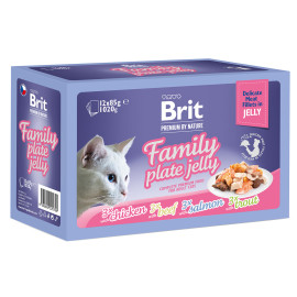 BRIT PREMIUM CAT FAMILY ZESTAW SASZETEK DLA KOTA filety w galaretce