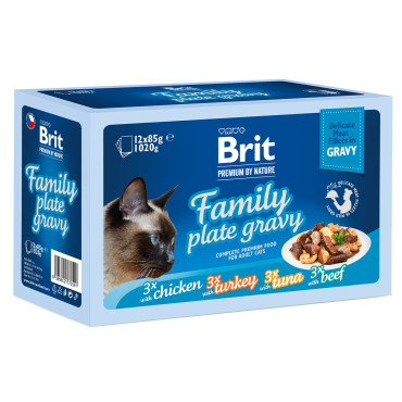 BRIT PREMIUM CAT FAMILY ZESTAW SASZETEK DLA KOTA filety w sosie