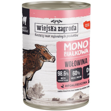 WIEJSKA ZAGRODA KARMA DLA KOTA monobiałkowa wołowina