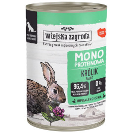 WIEJSKA ZAGRODA KARMA DLA PSA monoproteinowa królik