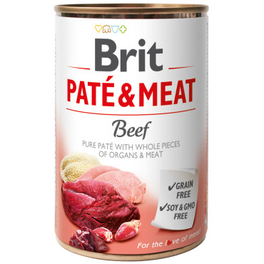 BRIT PATE / MEAT MOKRA KARMA DLA PSA - z wołowiną