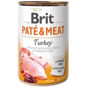 BRIT PATE / MEAT MOKRA KARMA DLA PSA - z indykiem