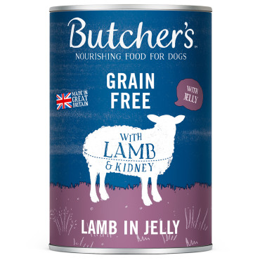 BUTCHERS ORIGINAL LAMB IN JELLY KARMA DLA PSA z jagnięciną i nerkami w galaretce