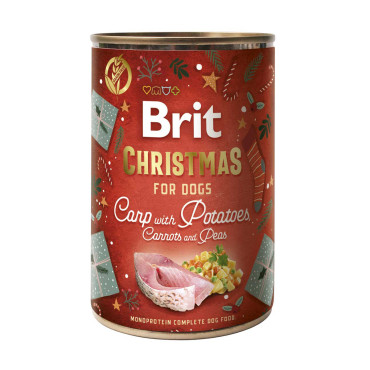 BRIT MONO PROTEIN CHRISTMAS MOKRA KARMA DLA PSA z karpiem