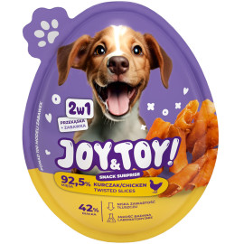 JOY&TOY JAJKO Z NIESPODZIANKĄ - PRZEKĄSKA O SMAKU KURCZAKA 20g + ZABAWKA DLA PSA