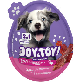 JOY&TOY JAJKO Z NIESPODZIANKĄ - PRZEKĄSKA O SMAKU KACZKI 20g + ZABAWKA DLA PSA