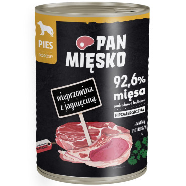 PAN MIĘSKO MOKRA KARMA DLA PSA wieprzowina z jagnięciną