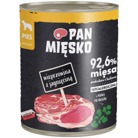 PAN MIĘSKO MOKRA KARMA DLA PSA wieprzowina z jagnięciną dostępne do wyczerpania zapasów