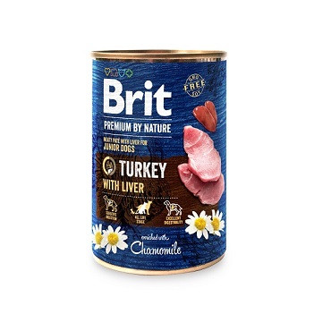BRIT PREMIUM JUNIOR MOKRA KARMA DLA PSA z indykiem i wątróbką