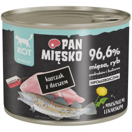 PAN MIĘSKO MOKRA KARMA DLA KOTA kurczak z dorszem