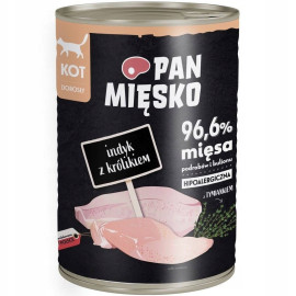 PAN MIĘSKO MOKRA KARMA DLA KOTA indyk z królikiem