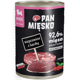 PAN MIĘSKO MOKRA KARMA DLA SZCZENIĄT wieprzowina z kaczką