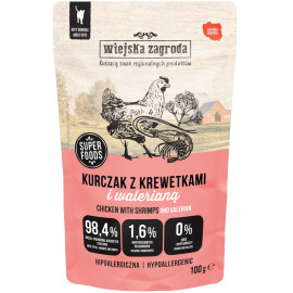 WIEJSKA ZAGRODA KARMA DLA KOTA kurczak z krewetkami i walerianą