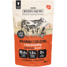 WIEJSKA ZAGRODA KARMA DLA KOTA wołowina z cielęciną i kocimiętką
