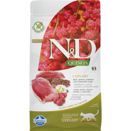 FARMINA ND QUINOA URINARY KARMA DLA KOTA kaczka z komosą, żurawiną i rumiankiem