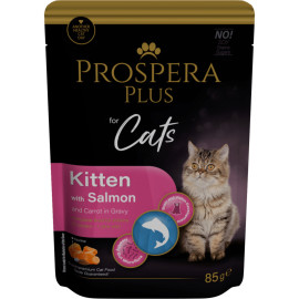 Prospera Plus Kitten mokra karma dla kociąt - łosoś i marchewka