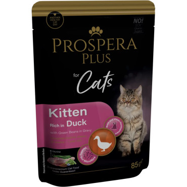 Prospera Plus Kitten mokra karma dla kociąt - Kaczka i Zielona fasolka