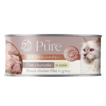 PET REPUBLIC PURE MOKRA KARMA DLA KOTA filet w kurczaka w sosie