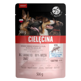 PET REPUBLIC MOKRA KARMA DLA PSA z siekaną cielęciną