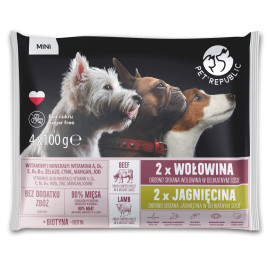 PET REPUBLIC MOKRA KARMA DLA PSA z siekaną wołowiną i jagnięciną