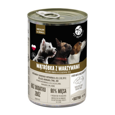 PET REPUBLIC MOKRA KARMA DLA PSA z wątróbką i warzywami