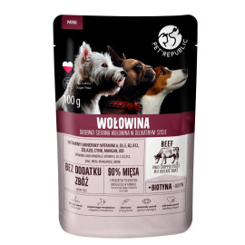 PET REPUBLIC MOKRA KARMA DLA PSÓW RAS MAŁYCH z siekaną wołowiną