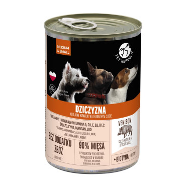 PET REPUBLIC MOKRA KARMA DLA PSA z dziczyzną