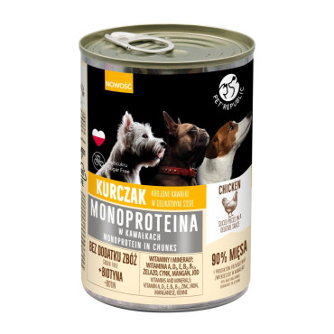 PET REPUBLIC MONOPROTEINA MOKRA KARMA DLA PSA kurczak