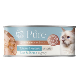 PET REPUBLIC PURE MOKRA KARMA DLA KOTA tuńczyk i krewetki w sosie