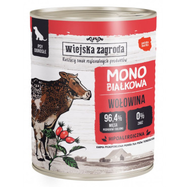 WIEJSKA ZAGRODA KARMA DLA PSA monobiałkowa wołowina