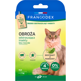 FRANCODEX obroża odstraszająca insekty dla kota