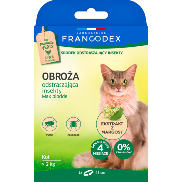 FRANCODEX obroża odstraszająca insekty dla kota