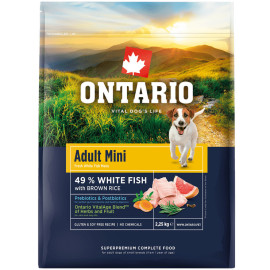 ONTARIO ADULT MINI FISH AND BROWN RICE KARMA DLA PSÓW RAS MAŁYCH
